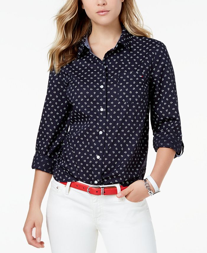 Tommy Hilfiger Cotton Utility Shirt, Created for Macy's - Macy's