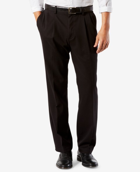 Мужские брюки Dockers Men's Easy Classic Pleated Fit Khaki Stretch Pants