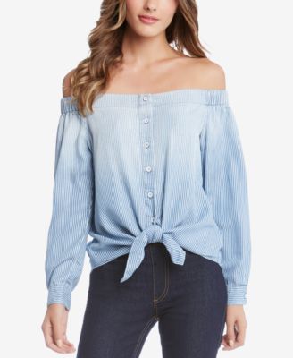 Karen Kane - Chambray Off-The-Shoulder Top