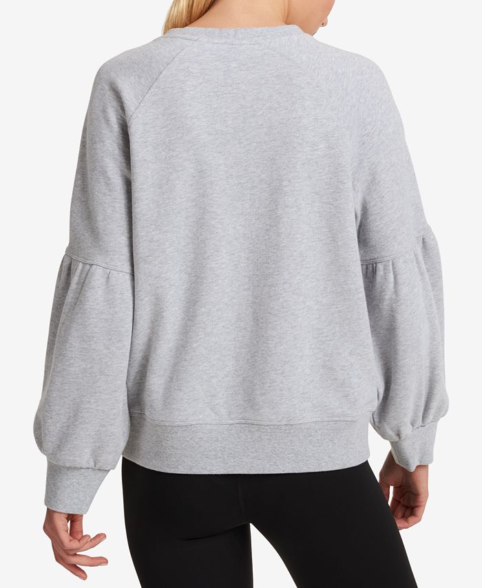 Sweatshirt Femme à Manches Ballon WHO WHAT WEAR - Taille XL Gris - Neuf Avec étiquettes - Style Décontracté