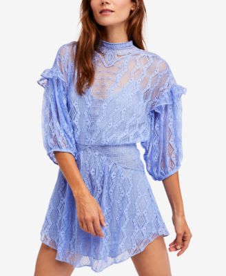 free people blue lace dress