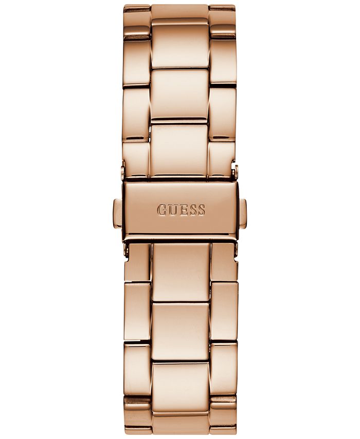 GUESS Women's Rose Gold-Tone Stainless Steel Bracelet Watch 39mm - Macy's