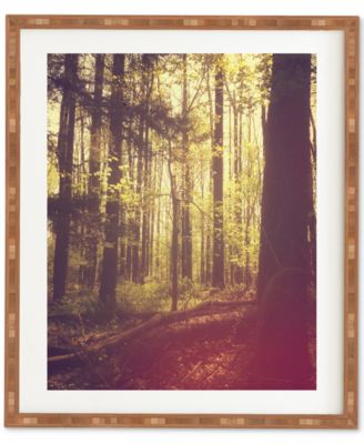 Deny Designs - Olivia St Claire She Experienced Heaven On Earth Among The Trees Bamboo Framed Wall Art