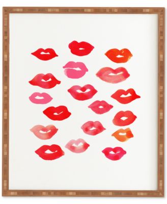 Deny Designs - Rebecca Allen Le Baiser Bamboo Framed Wall Art