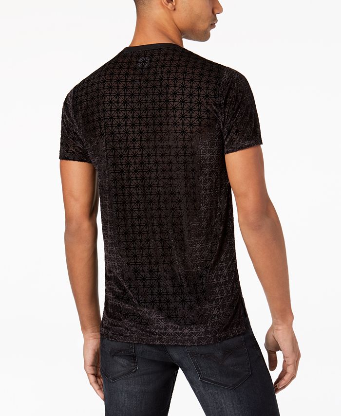 GUESS Men's Sheer Geometric Zip Pocket T-Shirt - Macy's
