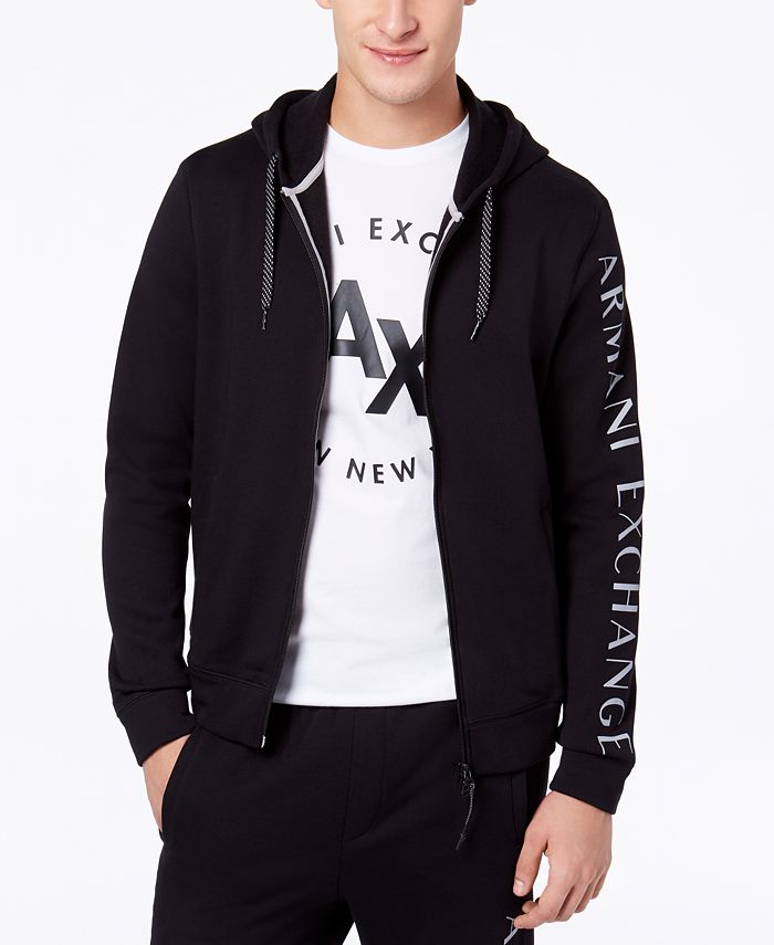 A|X Armani Exchange Men's Logo-Print Full-Zip Hoodie & Reviews - Hoodies &  Sweatshirts - Men - Macy's