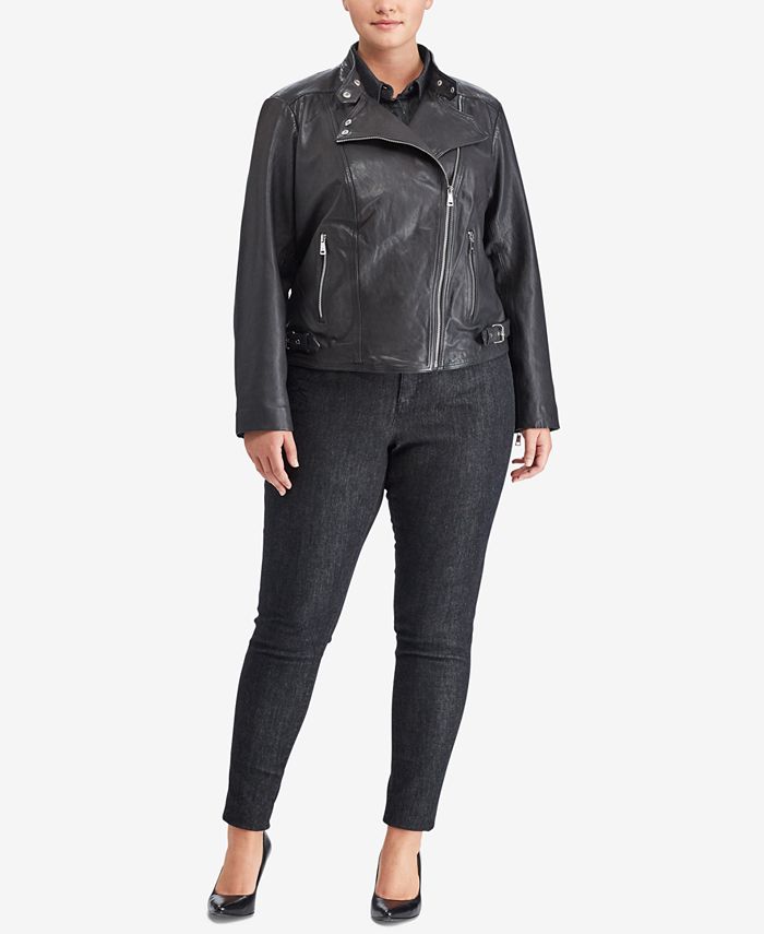 Lauren Ralph Lauren Plus Size Moto Jacket - Macy's