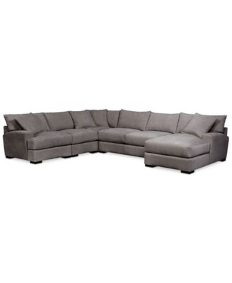 CLOSEOUT! Rhyder 5-Pc. Fabric Sectional Sofa with Chaise, Created for Macy's