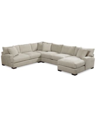 CLOSEOUT! Rhyder 4-Pc. 112" Fabric Sectional Sofa with Chaise, Created for Macy's