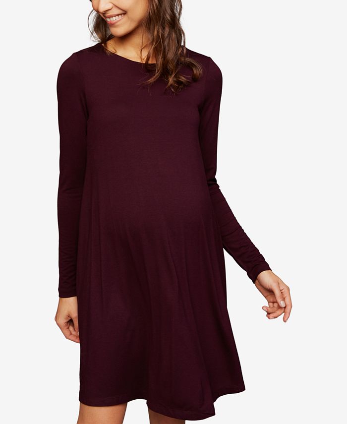A Pea in the Pod Maternity Long-Sleeve A-Line Dress - Macy's