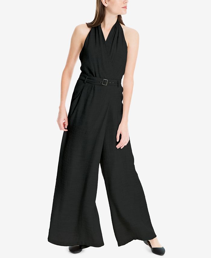 Max Studio London Belted Wide-Leg Jumpsuit, Created for Macy's - Macy's