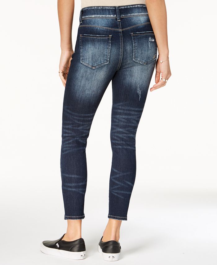 Indigo Rein Juniors' Ripped Double-Button Skinny Jeans & Reviews ...