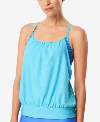 speedo women's blouson tankini top