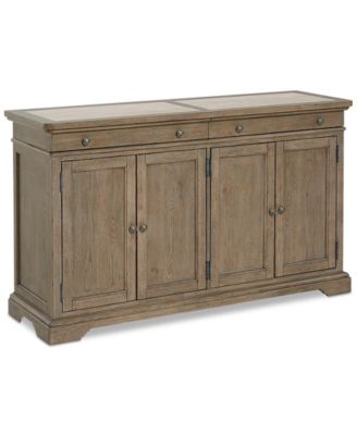 Furniture - Martha Stewart Bergen Credenza Stone Top, Created for Macy's