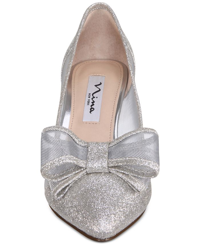 mesh pointed toe pumps