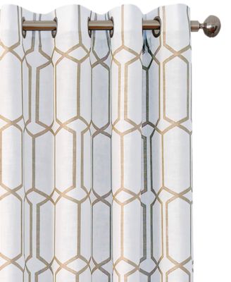 Kaiden Geometric Room Darkening Window Curtain