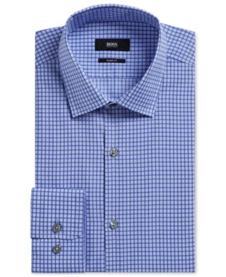 hugo boss sharp fit dress shirt Men's Sharp-Fit Cotton Button Down Shirt-R-XXL Red/Blue : Boss: Clothing, Shoes & Jewelry 16 Neck Exclusive Structured shirts | HUGO