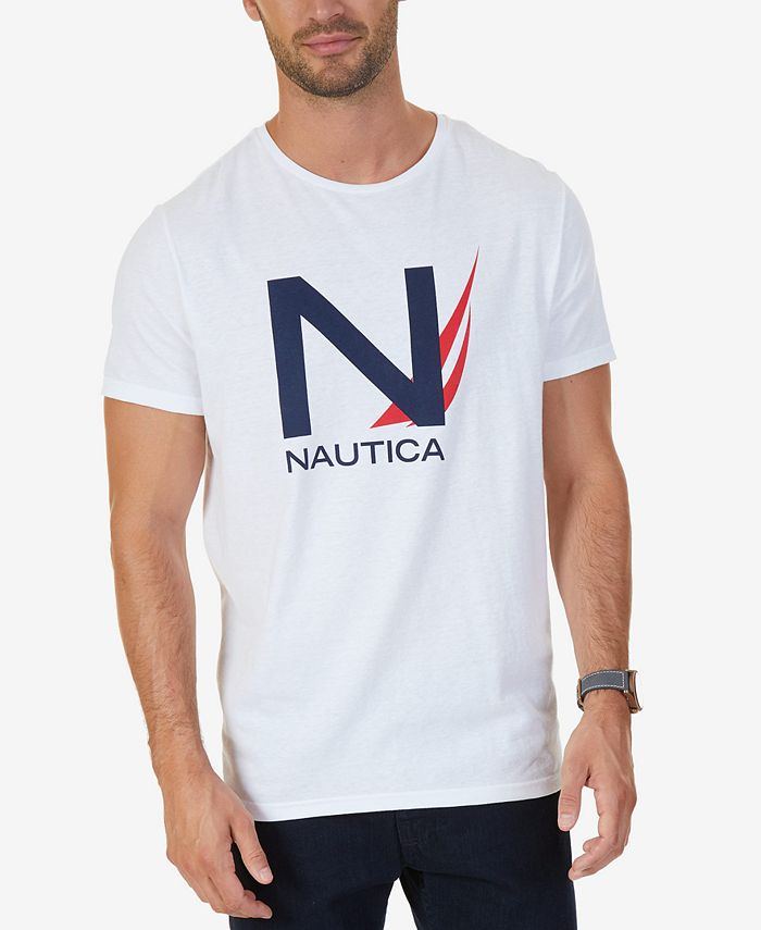 NAUTICA Men's 4-Pack WHITE Tagless Super Soft Cotton CREW Neck T-Shirt  Medium