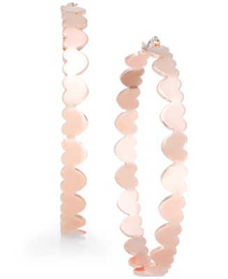 Gold Tone Heart Hoop Earrings In Metal Alloy For Everyday Chic Style And Elegant Festive Accessory 3 Cm main image 1