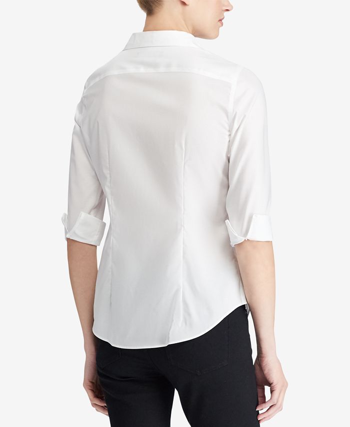 Lauren Ralph Lauren Petite Cotton Shirt - Macy's