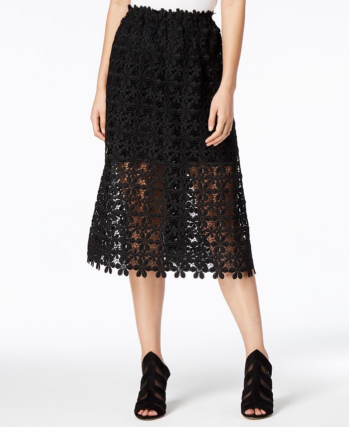 Mare Mare Arielle Crochet-Lace Midi Skirt & Reviews - Skirts - Juniors ...