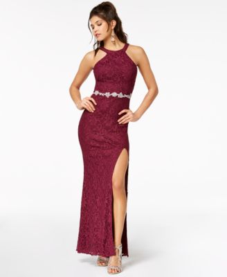 macy's maroon dress