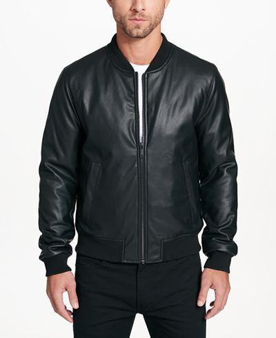 Dkny Leather Bomber Jacket | Varsity Apparel Jackets