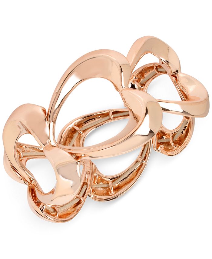 Robert Lee Morris Soho Rose GoldTone Heart Stretch Bracelet Macy's