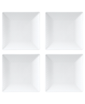 Shop Wedgwood Gio Square Mini Plates, Set Of 4 In White