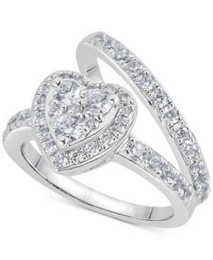 image of Diamond Heart Halo Bridal Set (1-1/4 ct. t.w.) in 14k White Gold