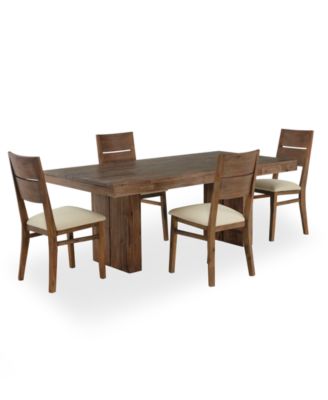 Furniture - Champagne Dining Room , 5 Piece Set (Table and 4 Side Chairs)