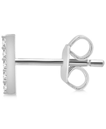 Macy's - Diamond Accent Vertical Bar Single Stud Earring in 14k White Gold