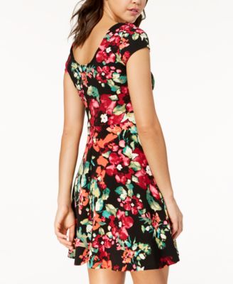 Robe PLANET GOLD Taille XL - Modèle Fit & Flare à Rayures Beiges - Coton Mélangé - Occasion Très Bon état