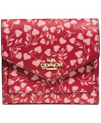 coach leaf print wallet