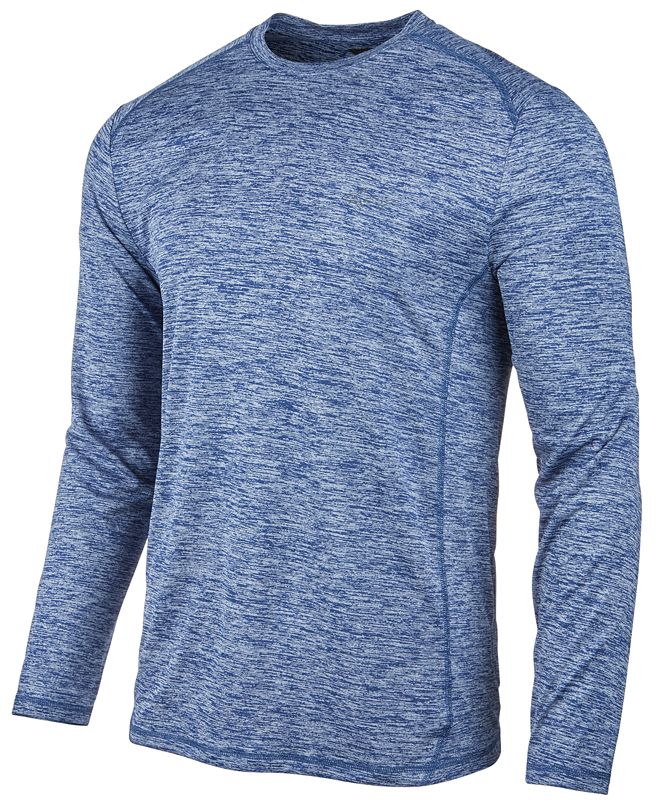 Greg Norman Men's Long-Sleeve Heathered Tech T-Shirt, Created for Macy ...