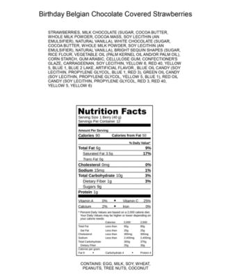  12-Pc. Birthday Belgian Chocolate Covered Strawberries