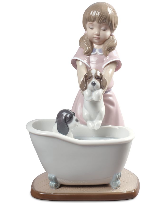 Lladró - Bathing My Puppies Figurine