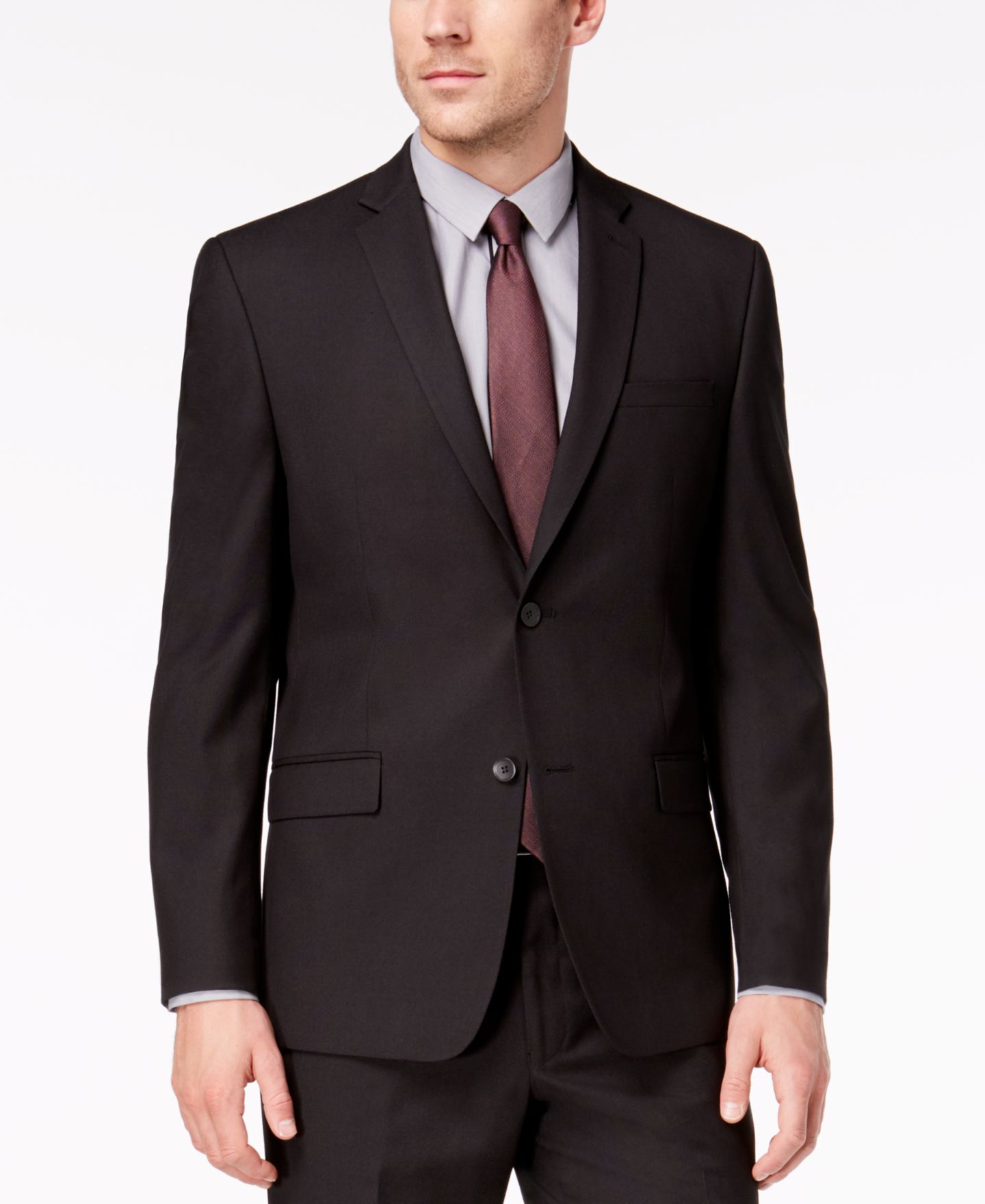 Мужские комплекты Marc New York by Andrew Marc Slim Fit 2-Piece Suit, цвет: Чёрный однотонный — фото 3