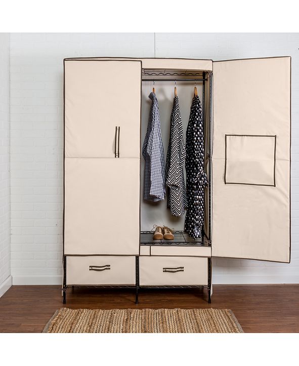 Honey Can Do Portable Wardrobe Storage Closet, 43" Wide ...