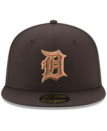 New Era Detroit Tigers Brown on Metallic 59FIFTY Fitted Cap - Macy's