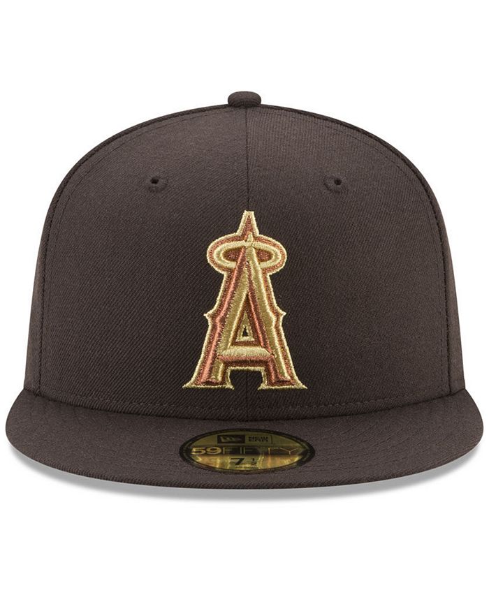 New Era Los Angeles Angels Brown on Metallic 59FIFTY Fitted Cap - Macy's