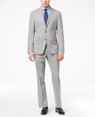 Kenneth Cole Reaction Mens Ready Flex Slim Fit Suit Gray Size 38 main image 0
