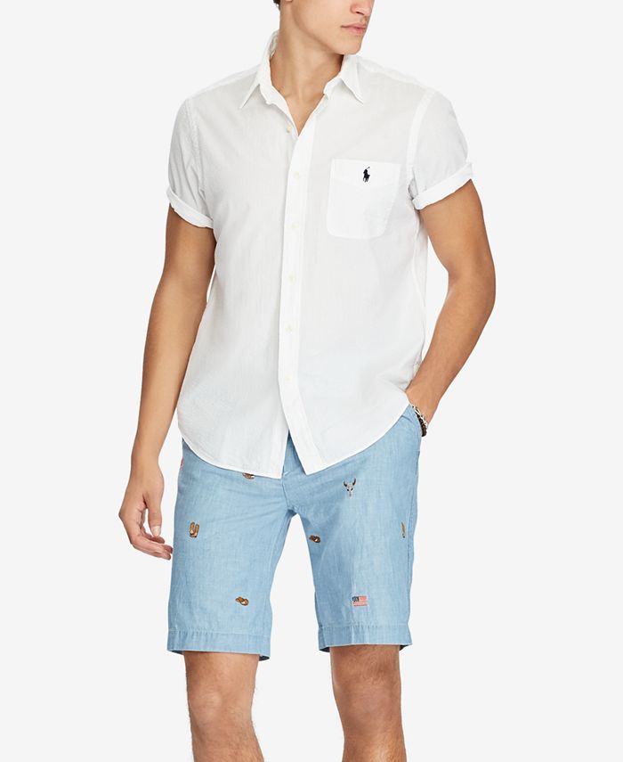 Polo Ralph Lauren Men's Relaxed-Fit Chambray 10' Shorts - Macy's