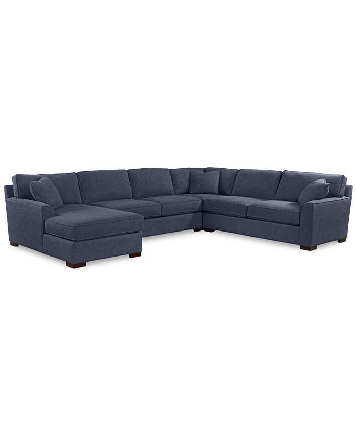 Furniture CLOSEOUT! Carena 4Pc. Fabric Sectional Sofa with Chaise