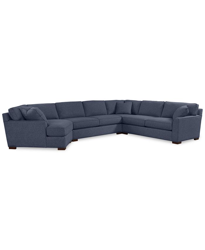 Furniture CLOSEOUT! Carena 4Pc. Fabric Sectional Sofa with Cuddler