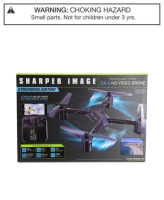 Sharper Image - Rechargeable DX-3 Video Drone Streaming Edition