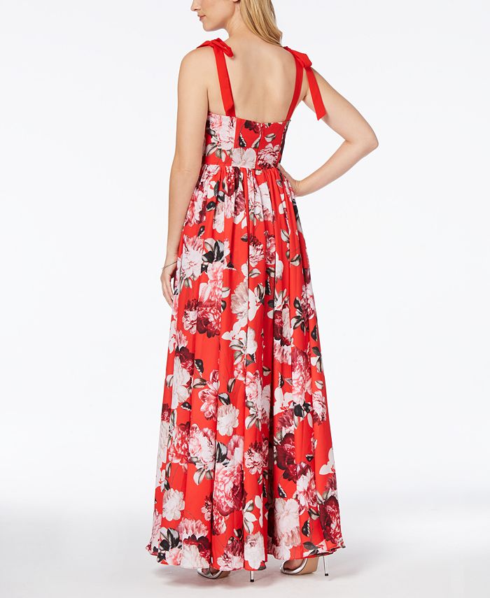 Fame and Partners The Khanni Floral-Print Bustier Gown - Macy's