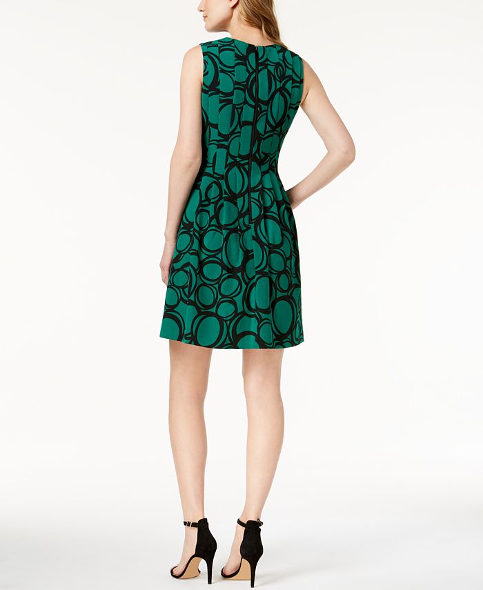Anne Klein Printed Fit & Flare Dress Macy's