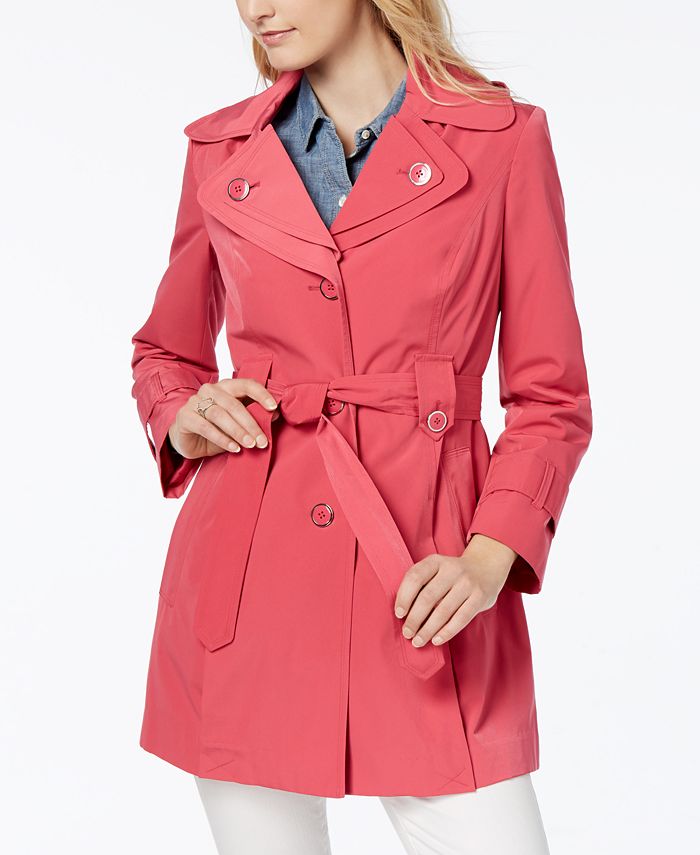 London Fog Water-Resistant Layered-Collar Trench Coat & Reviews - Coats ...