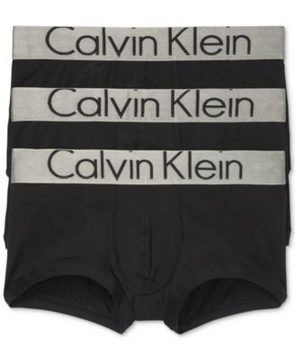 Photo 1 of Calvin Klein Steel Men's 3-Pk. Micro Low-Rise Trunks